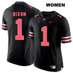 Women's NCAA Ohio State Buckeyes Johnnie Dixon #1 College Stitched Authentic Nike Red Number Black Football Jersey GC20B23IV